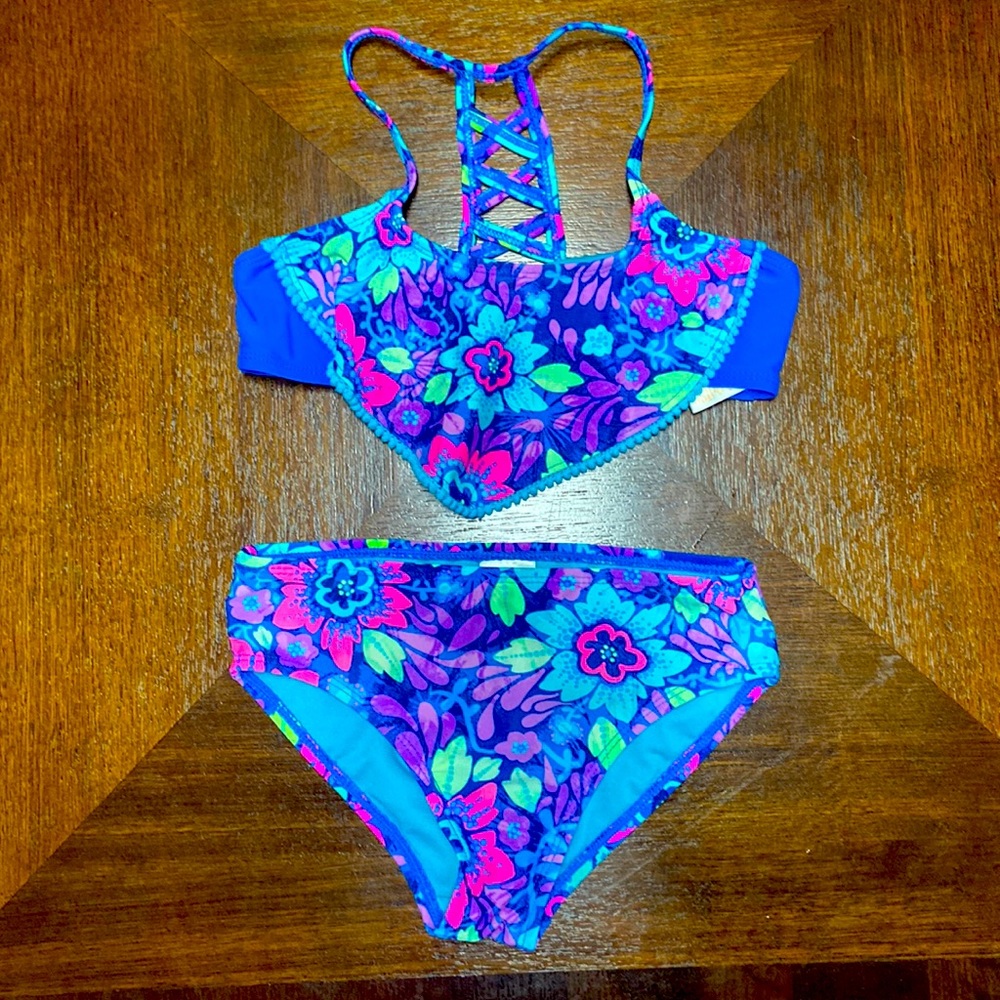 Small cute girls two piece bathing suit